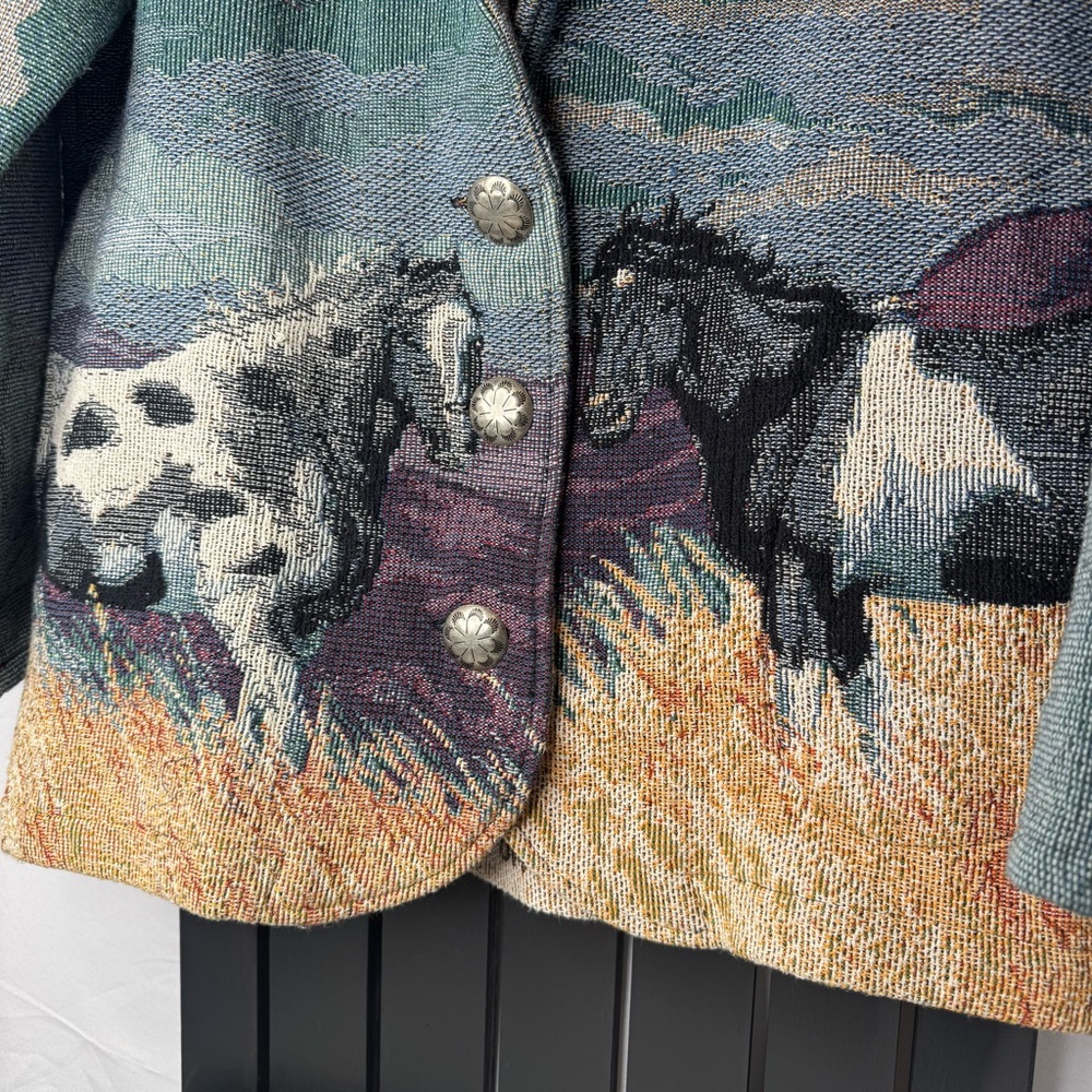 Vintage Painted Pony Tapestry Blazer - Picture 2 of 12